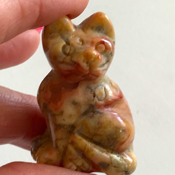Other - Natural Crazy Lace Agate Kitty